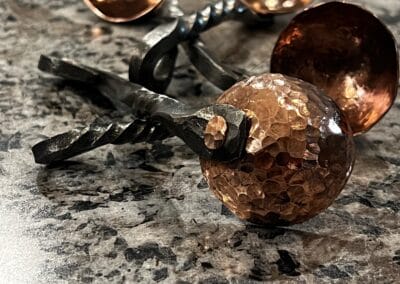 Handcrafted copper spoons for sale at 58 Metalworks LLC.
