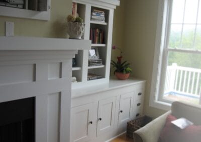 Built-in cabinets crafted by Old Virginia Woodworking.