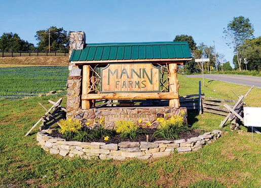 The sign outside Mann Farms in Scott County, Virginia
